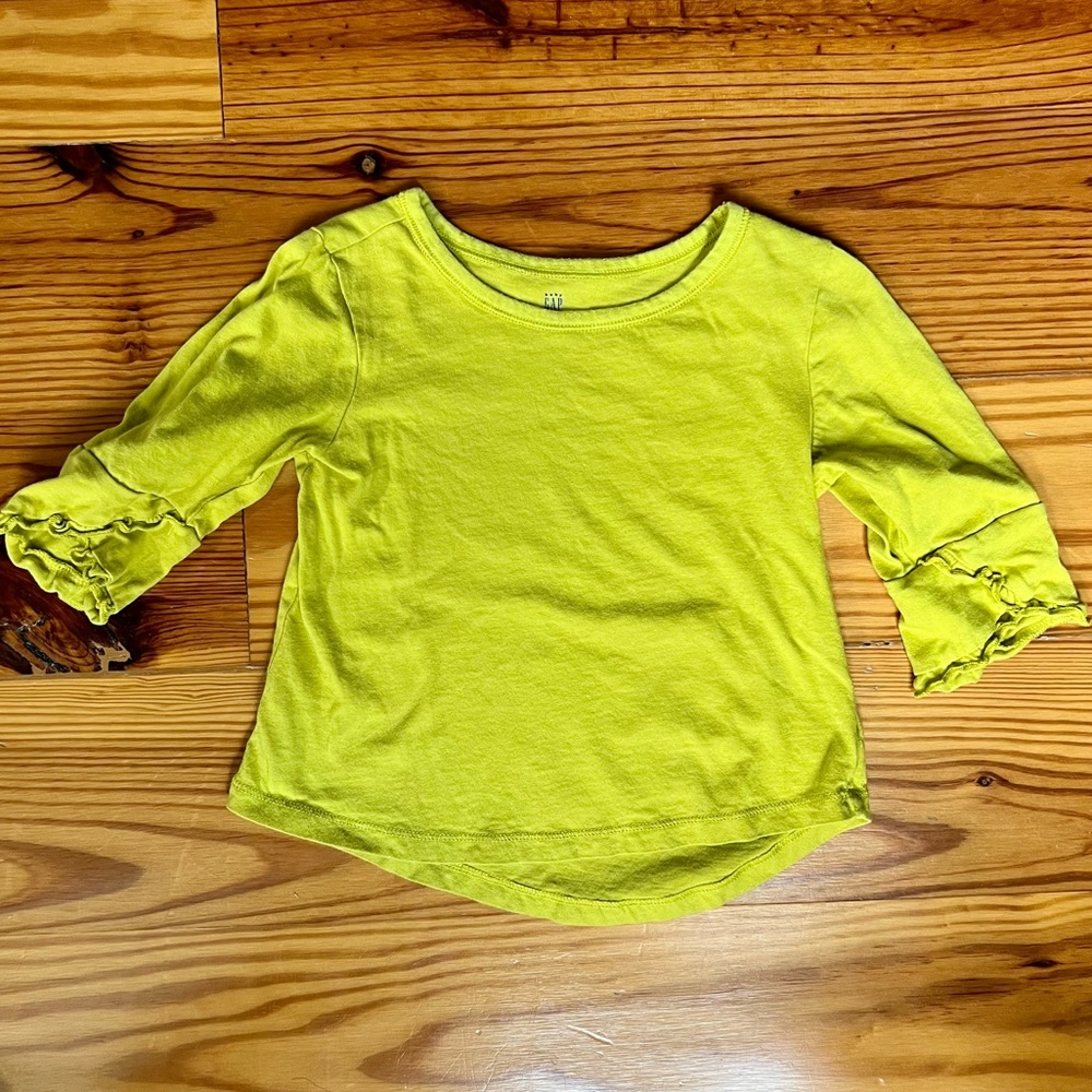 Baby Gap 3T mustard yellow 3/4 sleeve